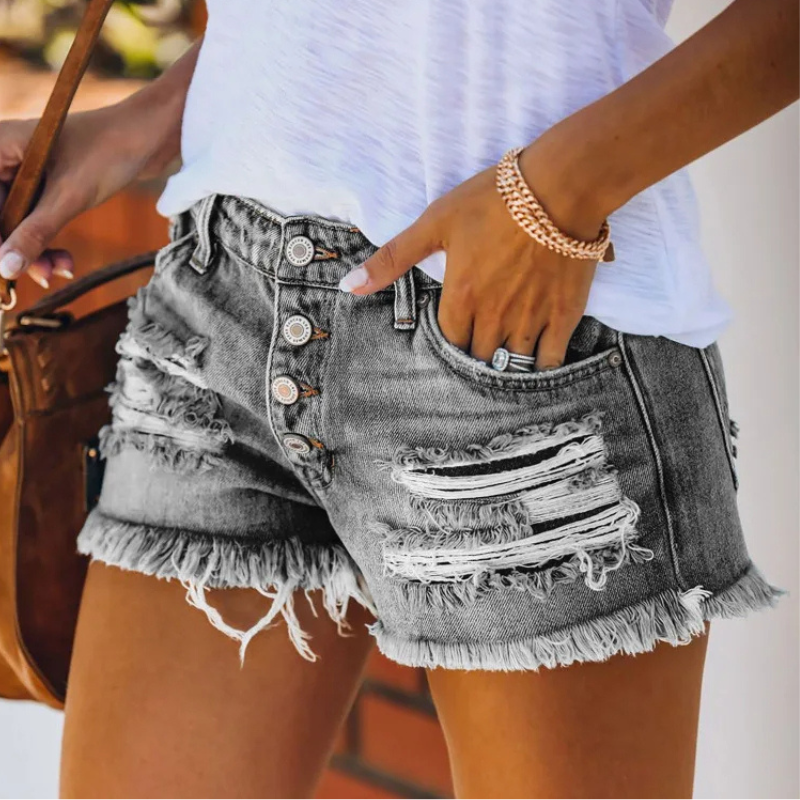 Rebel Fringe Denim Shorts