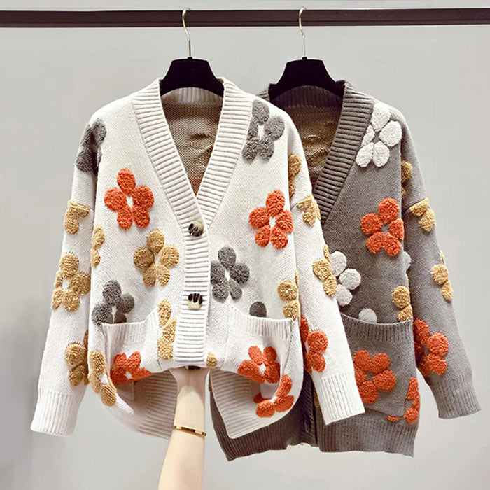 Olivia Klein Rose Floral Cardigan
