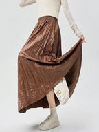 Amelia Crinkle Leather Maxi Skirt