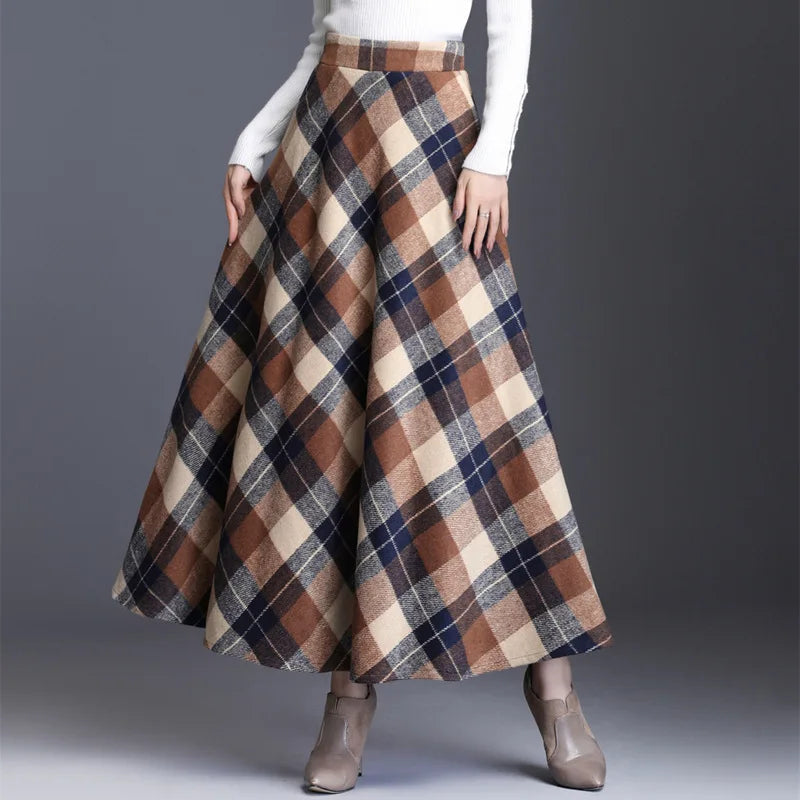Aurora Plaid Maxi Skirt